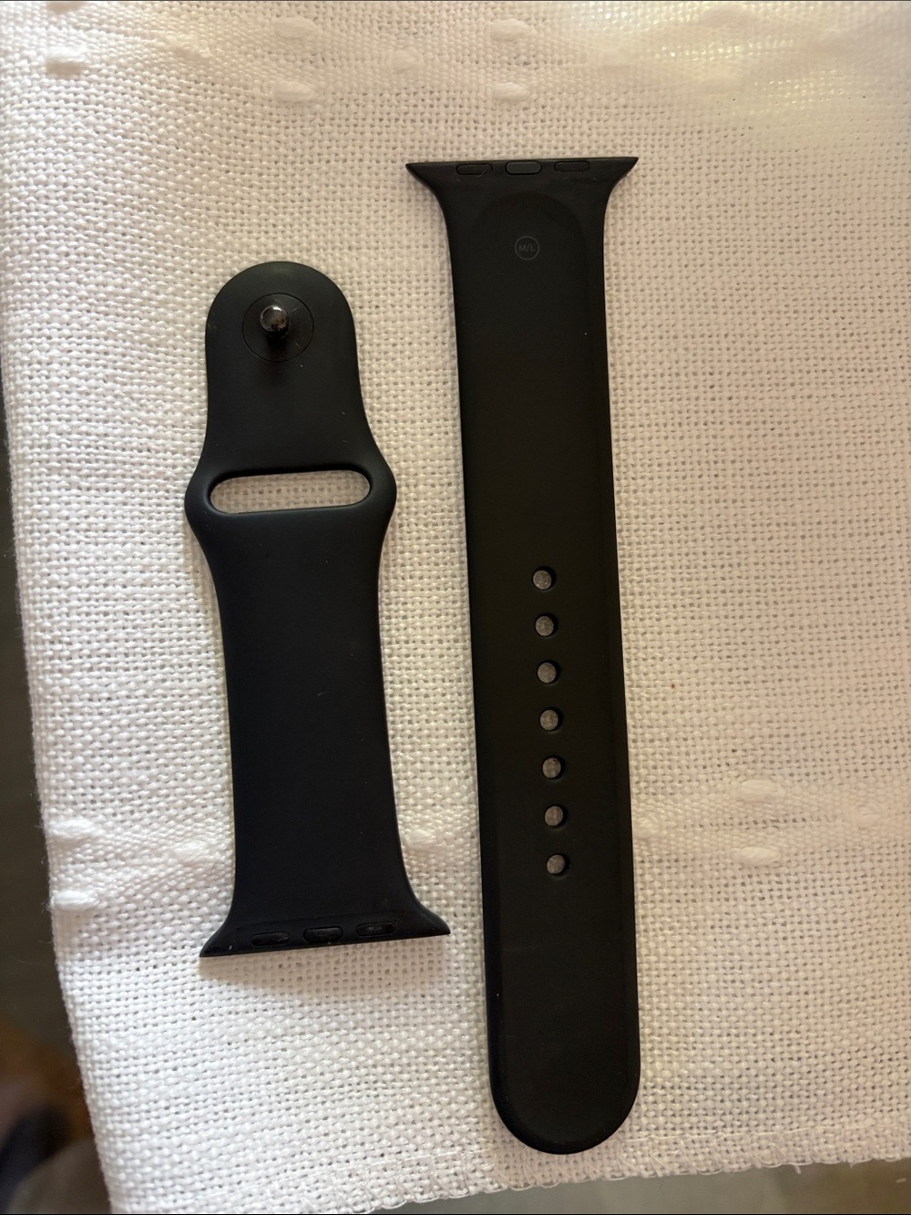 Black Silicone Smartwatch Band Replacement